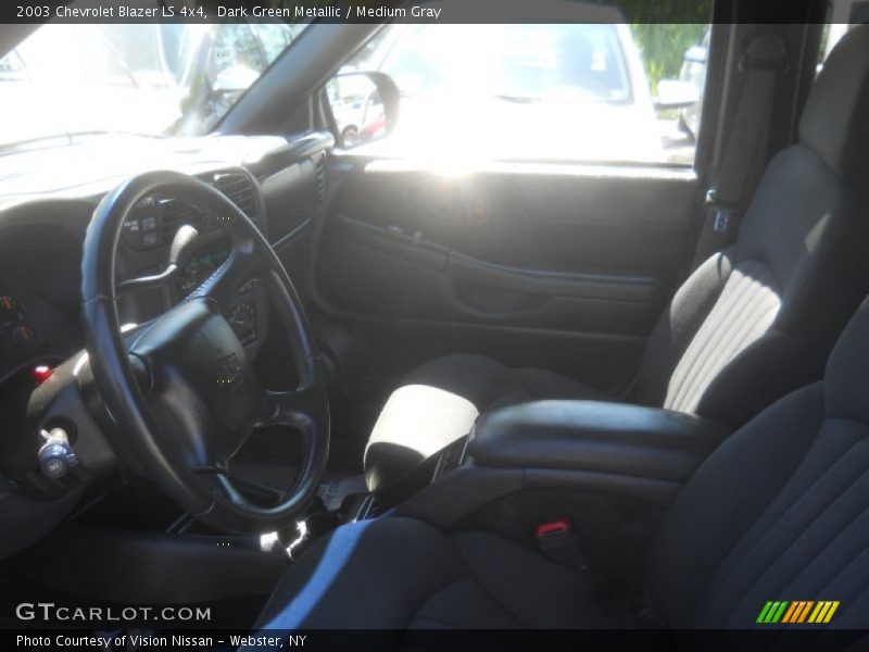 Dark Green Metallic / Medium Gray 2003 Chevrolet Blazer LS 4x4