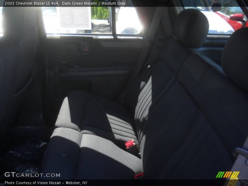 Dark Green Metallic / Medium Gray 2003 Chevrolet Blazer LS 4x4