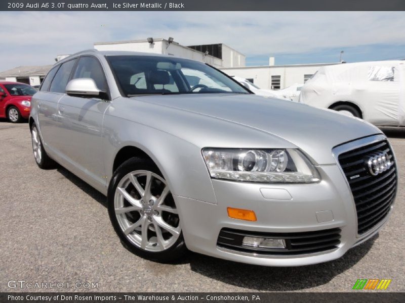 Ice Silver Metallic / Black 2009 Audi A6 3.0T quattro Avant