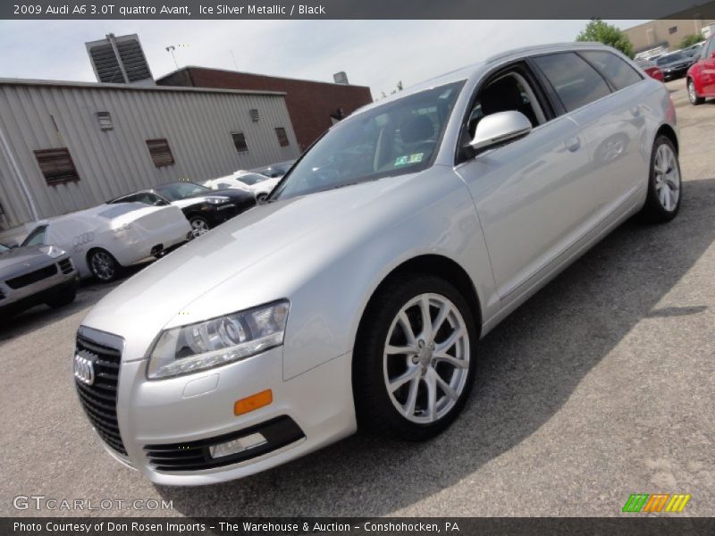 Ice Silver Metallic / Black 2009 Audi A6 3.0T quattro Avant