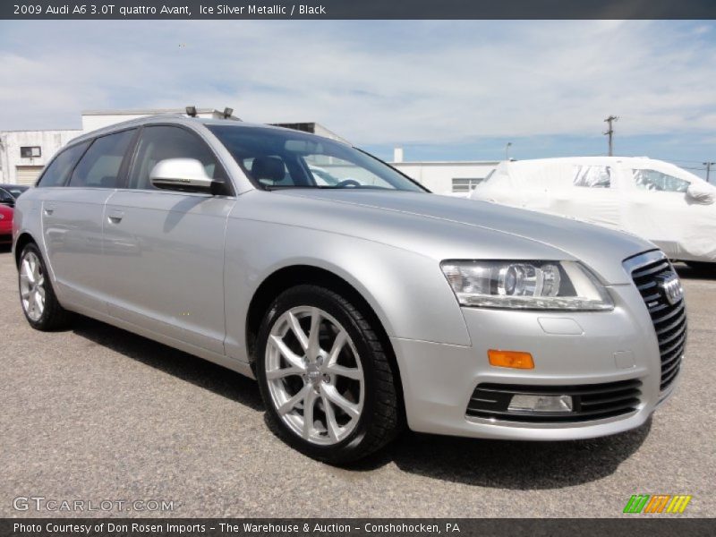 Ice Silver Metallic / Black 2009 Audi A6 3.0T quattro Avant