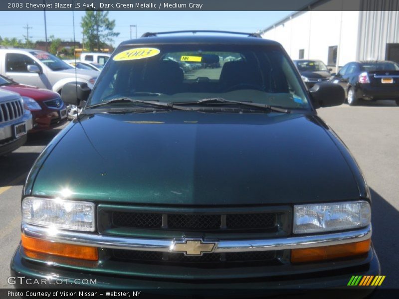 Dark Green Metallic / Medium Gray 2003 Chevrolet Blazer LS 4x4