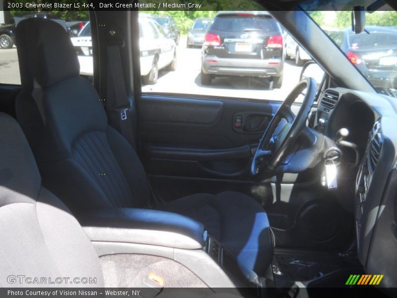 Dark Green Metallic / Medium Gray 2003 Chevrolet Blazer LS 4x4