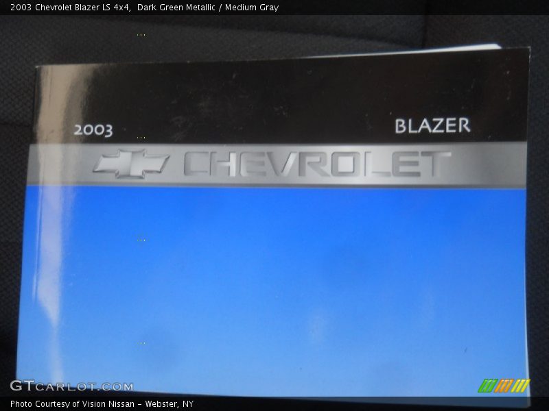 Dark Green Metallic / Medium Gray 2003 Chevrolet Blazer LS 4x4