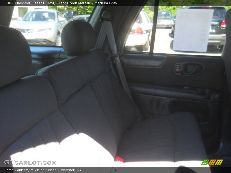 Dark Green Metallic / Medium Gray 2003 Chevrolet Blazer LS 4x4