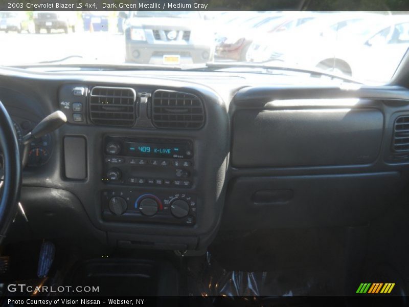 Dark Green Metallic / Medium Gray 2003 Chevrolet Blazer LS 4x4