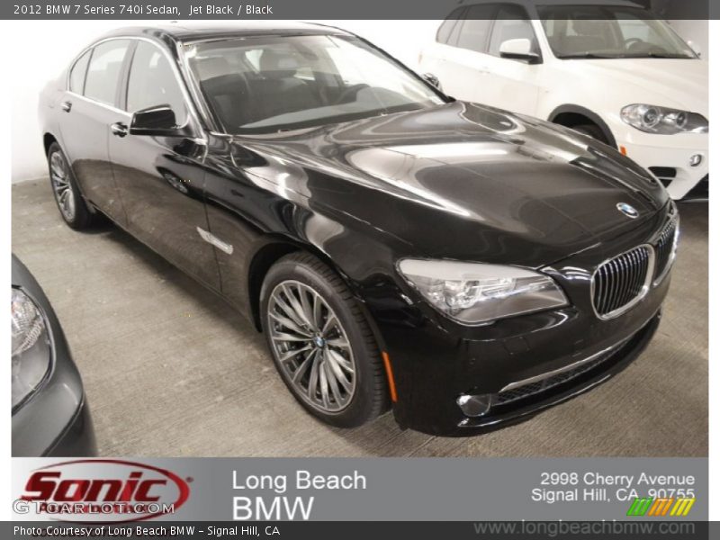 Jet Black / Black 2012 BMW 7 Series 740i Sedan