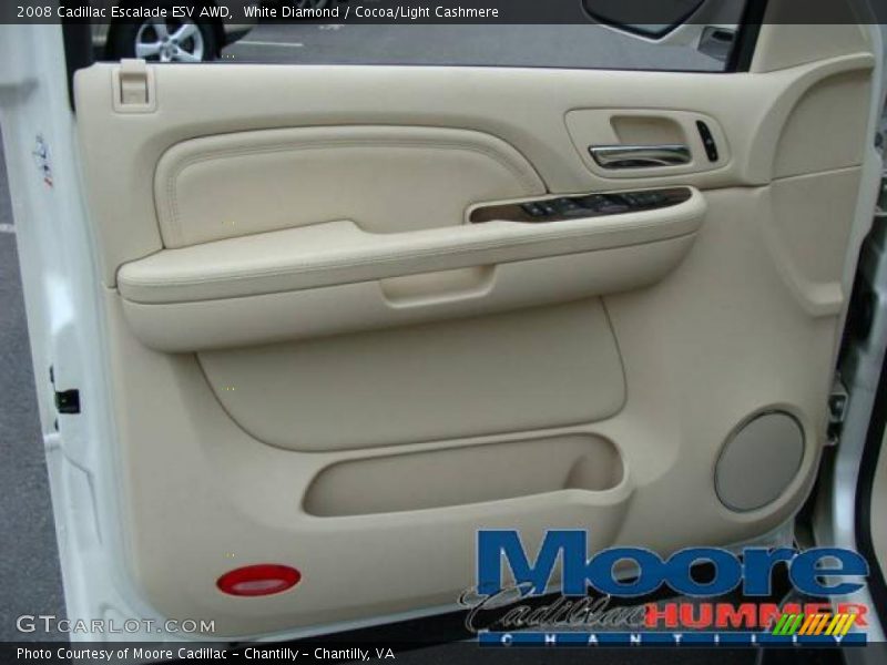 White Diamond / Cocoa/Light Cashmere 2008 Cadillac Escalade ESV AWD