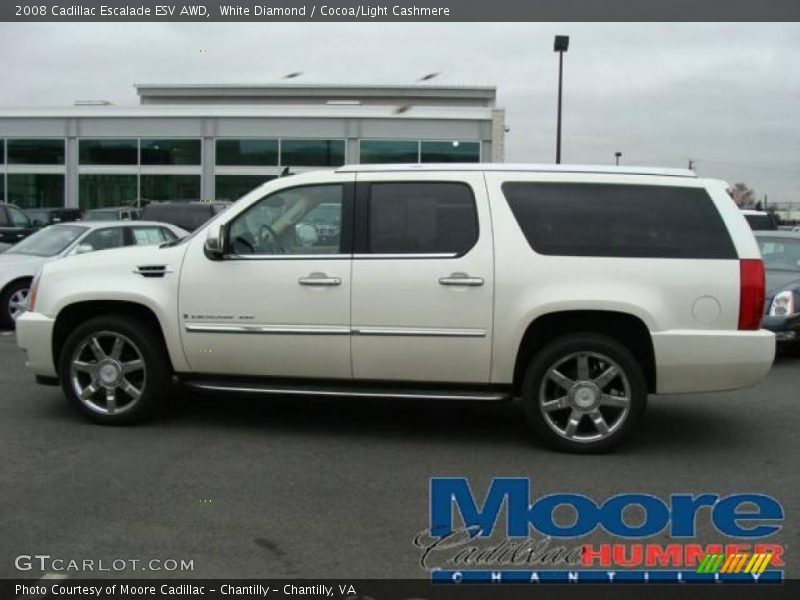 White Diamond / Cocoa/Light Cashmere 2008 Cadillac Escalade ESV AWD