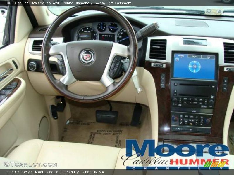 White Diamond / Cocoa/Light Cashmere 2008 Cadillac Escalade ESV AWD
