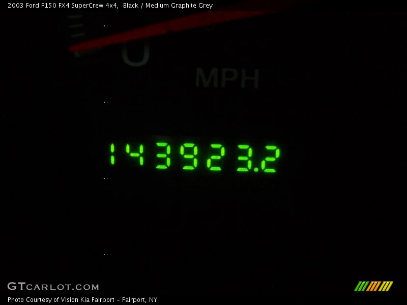 Black / Medium Graphite Grey 2003 Ford F150 FX4 SuperCrew 4x4