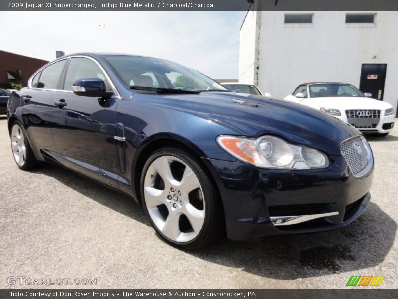 Indigo Blue Metallic / Charcoal/Charcoal 2009 Jaguar XF Supercharged