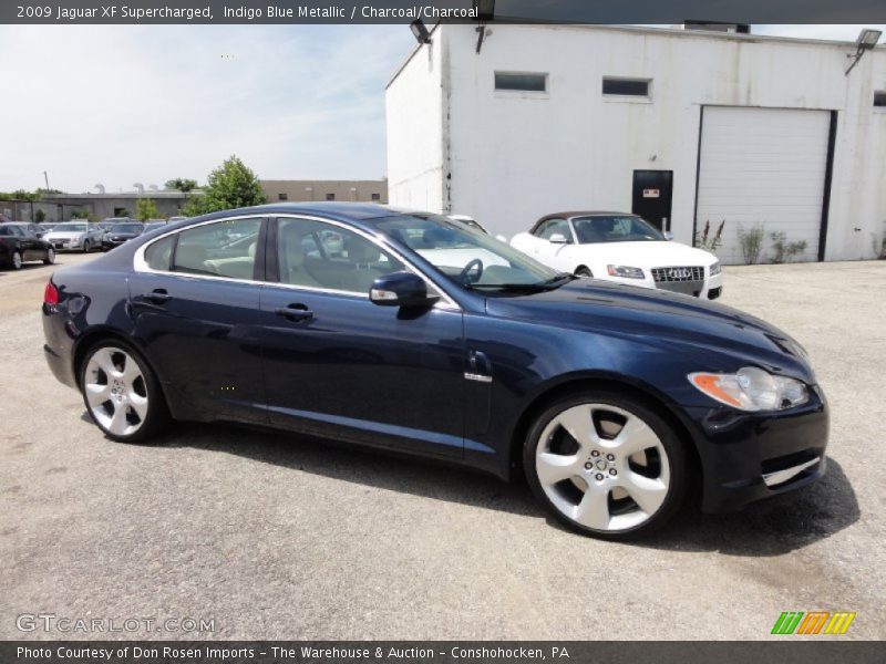 Indigo Blue Metallic / Charcoal/Charcoal 2009 Jaguar XF Supercharged
