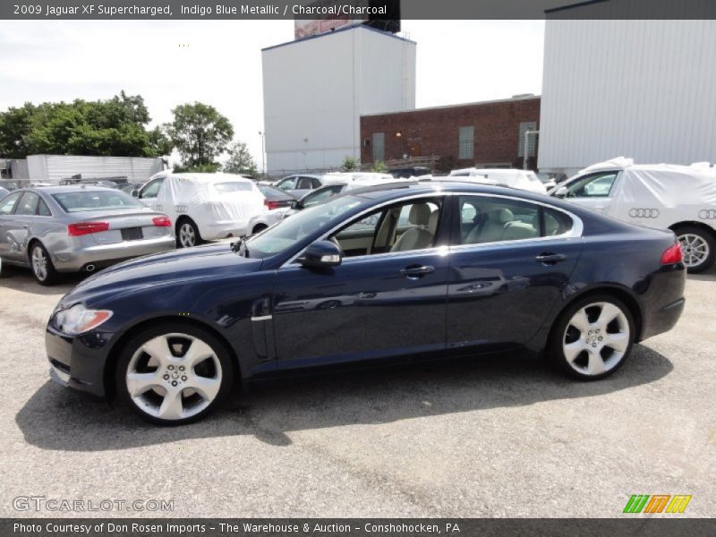 Indigo Blue Metallic / Charcoal/Charcoal 2009 Jaguar XF Supercharged
