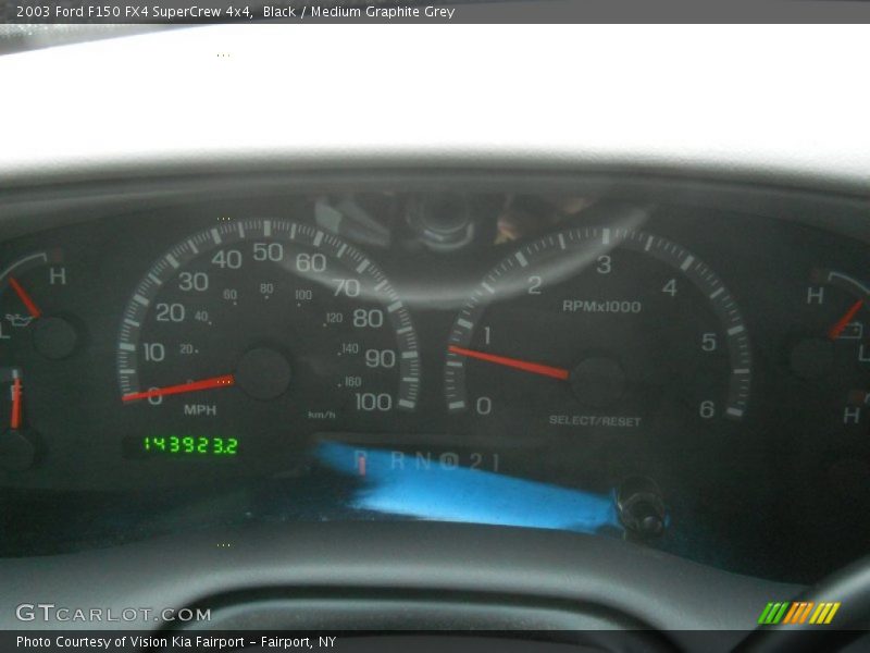 Black / Medium Graphite Grey 2003 Ford F150 FX4 SuperCrew 4x4