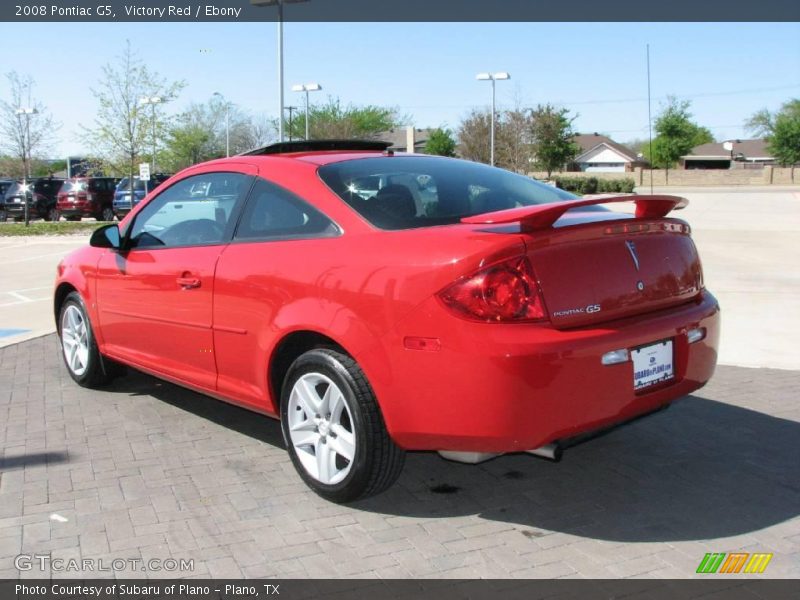 Victory Red / Ebony 2008 Pontiac G5