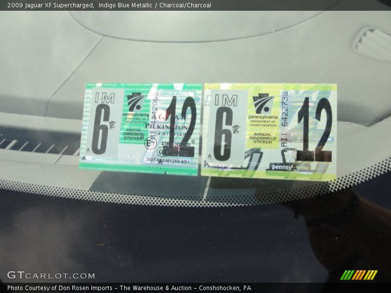 Indigo Blue Metallic / Charcoal/Charcoal 2009 Jaguar XF Supercharged