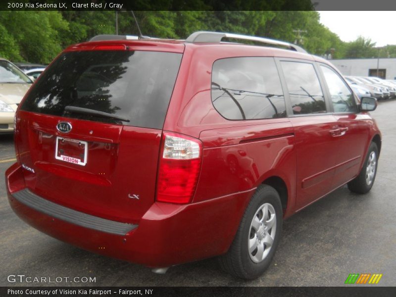 Claret Red / Gray 2009 Kia Sedona LX