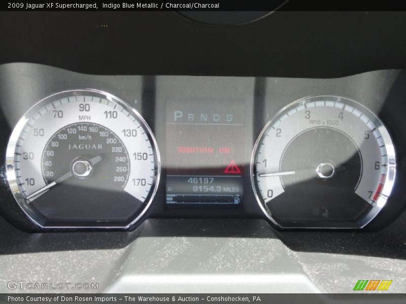 Indigo Blue Metallic / Charcoal/Charcoal 2009 Jaguar XF Supercharged