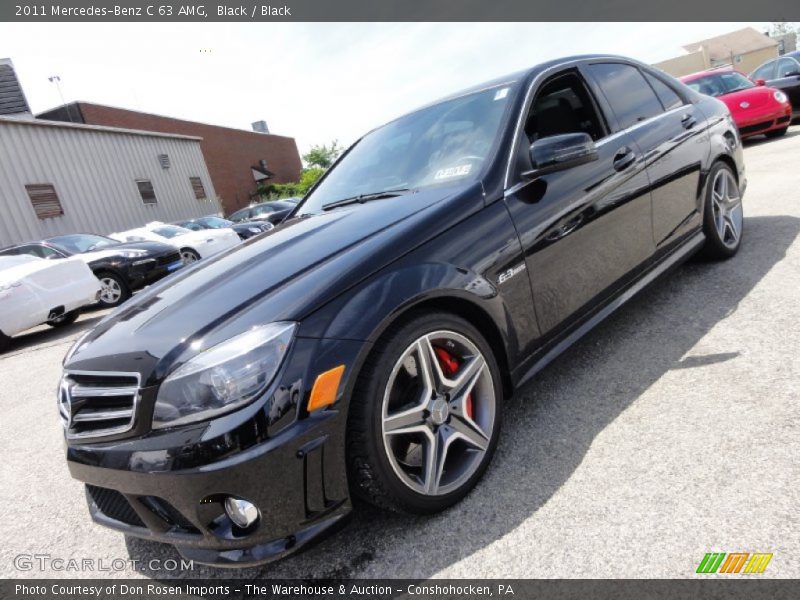 Black / Black 2011 Mercedes-Benz C 63 AMG