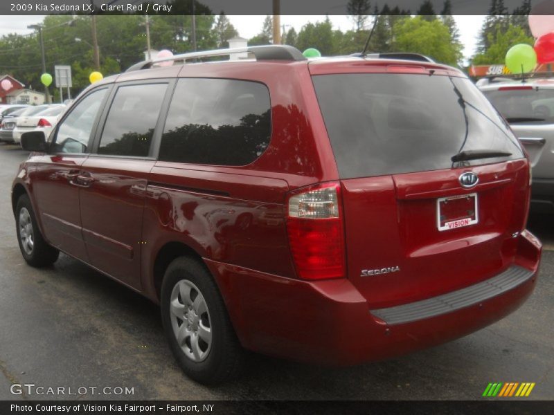 Claret Red / Gray 2009 Kia Sedona LX