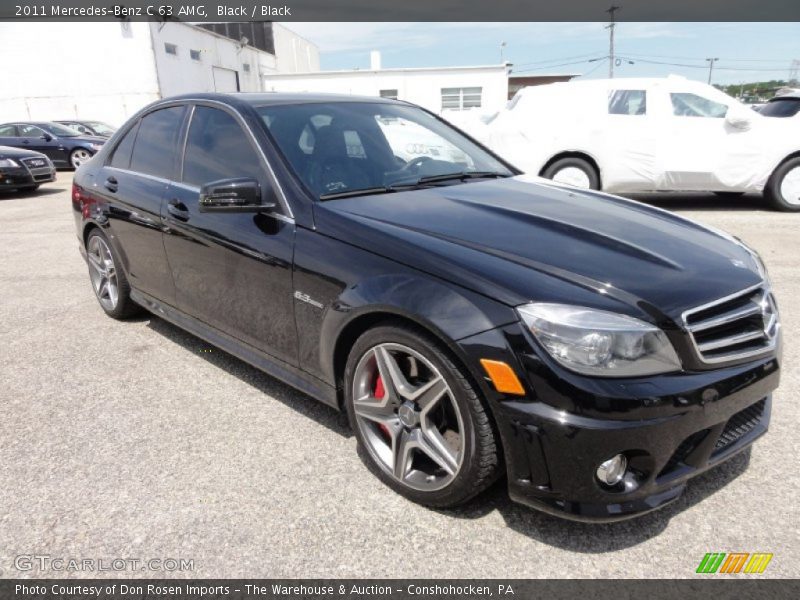 Black / Black 2011 Mercedes-Benz C 63 AMG