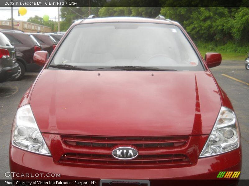 Claret Red / Gray 2009 Kia Sedona LX