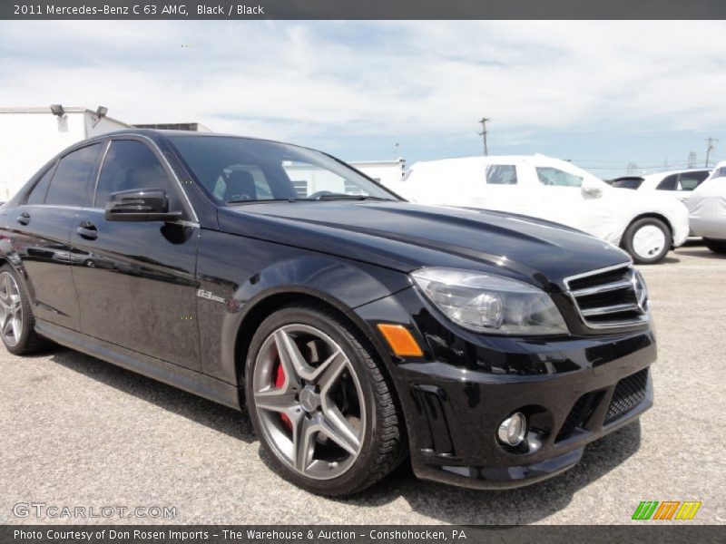 Black / Black 2011 Mercedes-Benz C 63 AMG