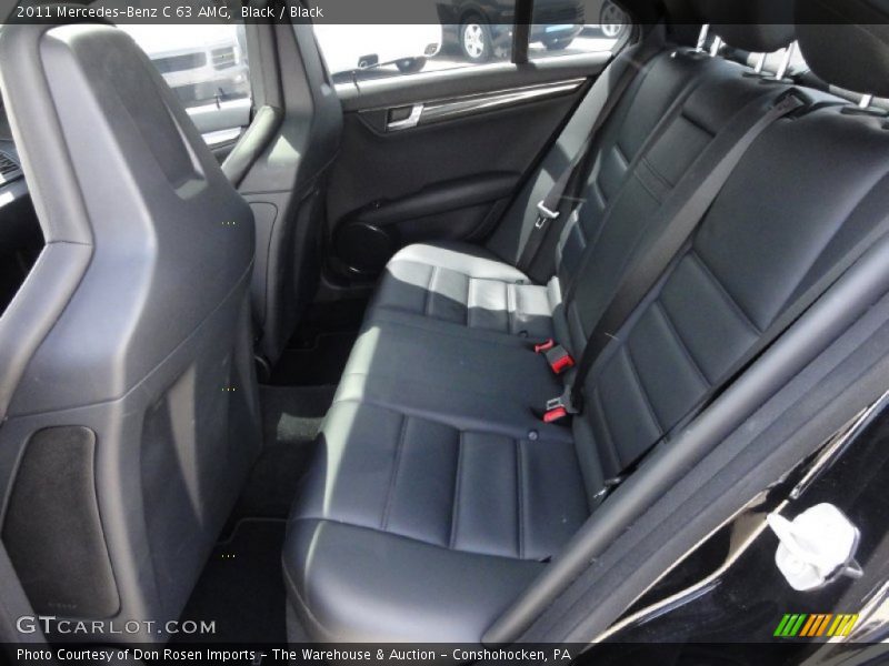 Rear Seat of 2011 C 63 AMG