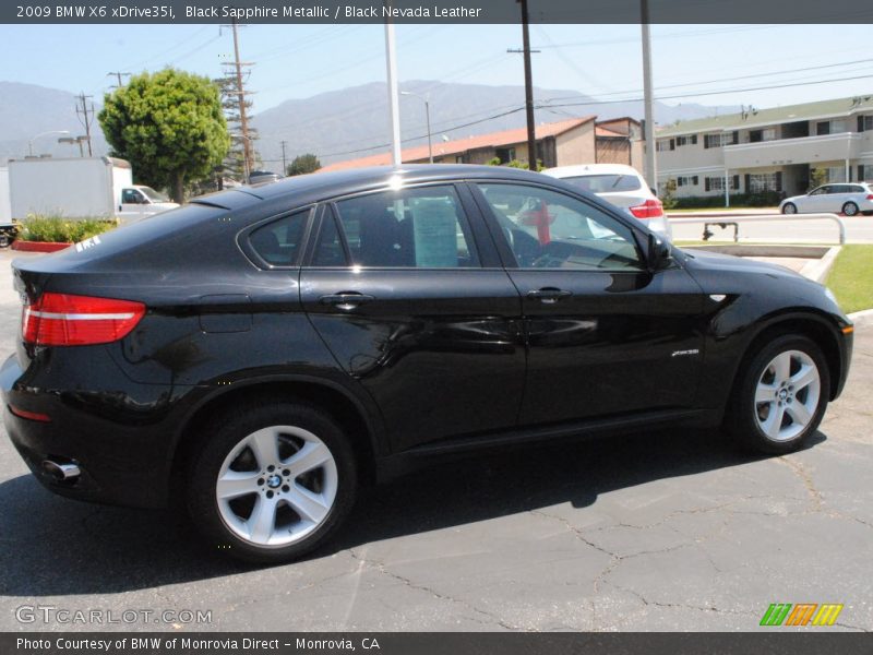 Black Sapphire Metallic / Black Nevada Leather 2009 BMW X6 xDrive35i