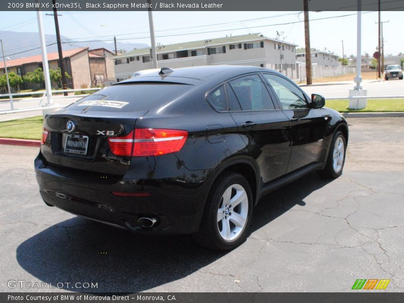 Black Sapphire Metallic / Black Nevada Leather 2009 BMW X6 xDrive35i
