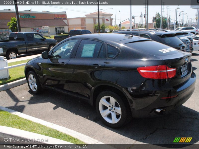 Black Sapphire Metallic / Black Nevada Leather 2009 BMW X6 xDrive35i