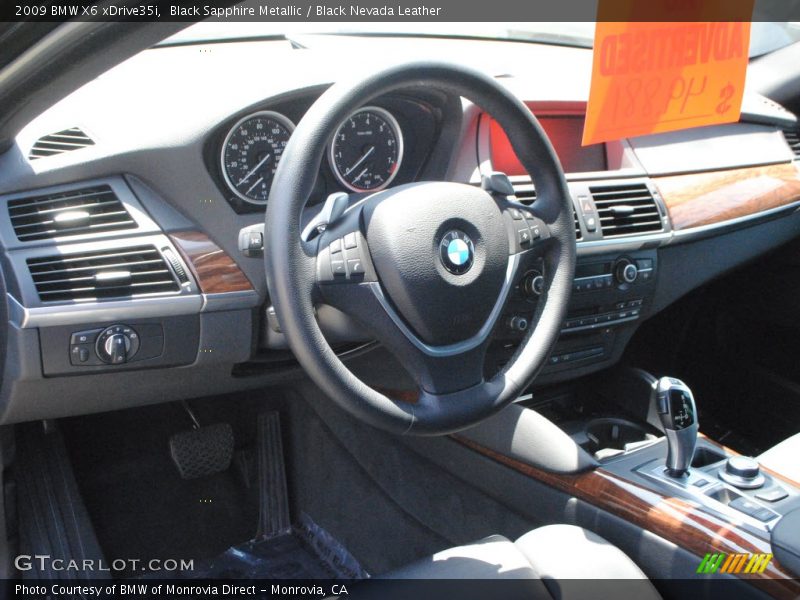 Black Sapphire Metallic / Black Nevada Leather 2009 BMW X6 xDrive35i