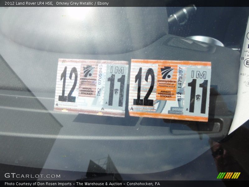 Orkney Grey Metallic / Ebony 2012 Land Rover LR4 HSE