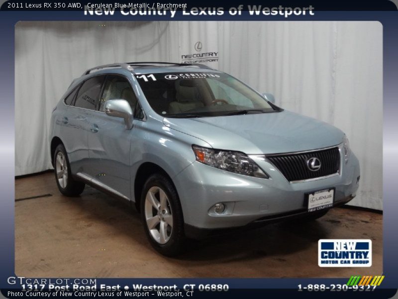 Cerulean Blue Metallic / Parchment 2011 Lexus RX 350 AWD