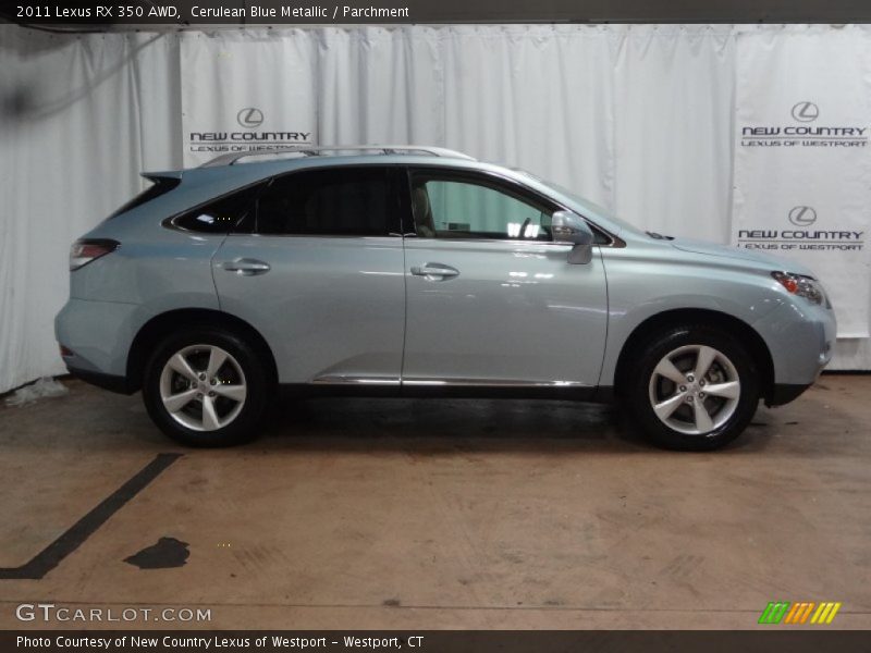 Cerulean Blue Metallic / Parchment 2011 Lexus RX 350 AWD