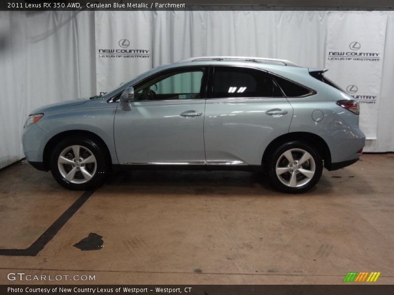 Cerulean Blue Metallic / Parchment 2011 Lexus RX 350 AWD
