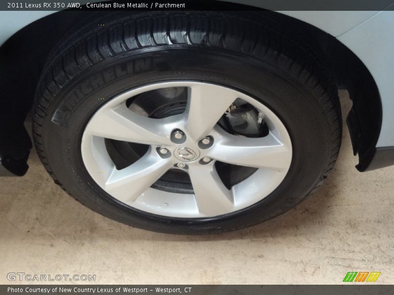 Cerulean Blue Metallic / Parchment 2011 Lexus RX 350 AWD