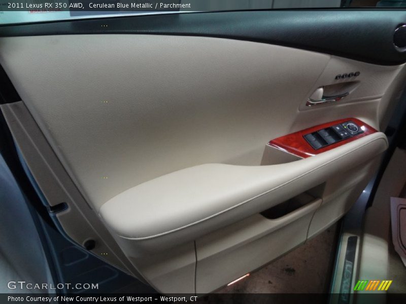 Cerulean Blue Metallic / Parchment 2011 Lexus RX 350 AWD