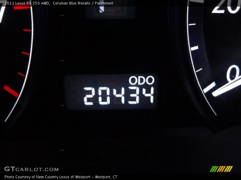 Cerulean Blue Metallic / Parchment 2011 Lexus RX 350 AWD