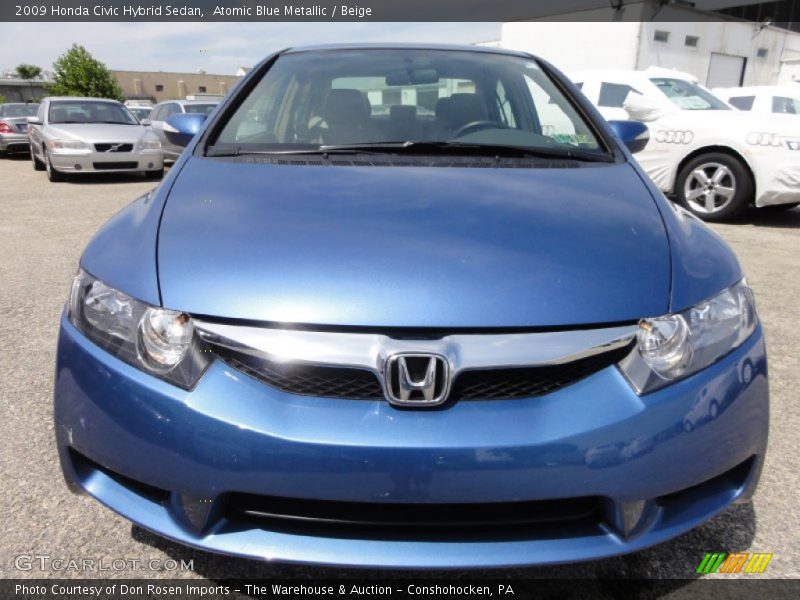 Atomic Blue Metallic / Beige 2009 Honda Civic Hybrid Sedan