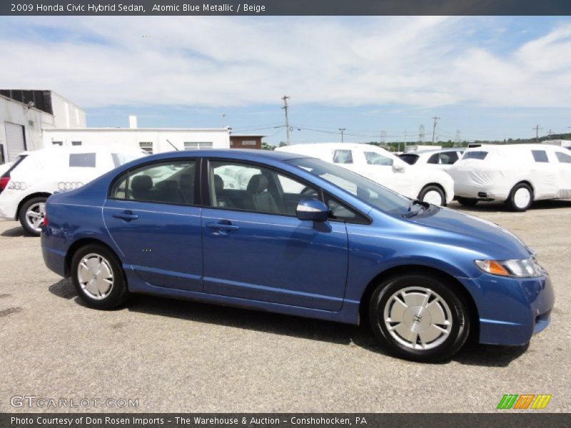 Atomic Blue Metallic / Beige 2009 Honda Civic Hybrid Sedan