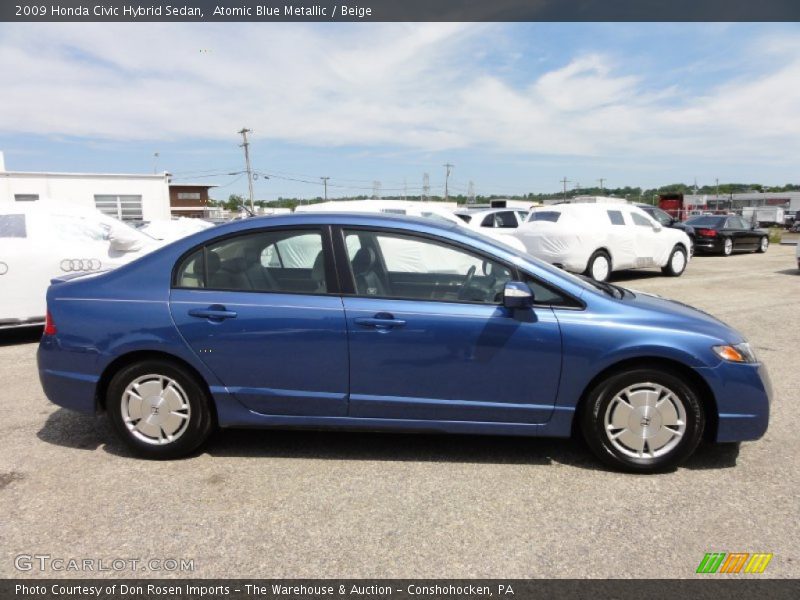 Atomic Blue Metallic / Beige 2009 Honda Civic Hybrid Sedan