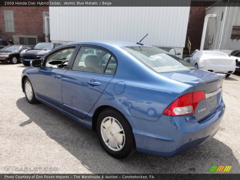 Atomic Blue Metallic / Beige 2009 Honda Civic Hybrid Sedan