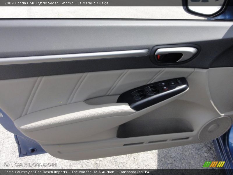 Atomic Blue Metallic / Beige 2009 Honda Civic Hybrid Sedan
