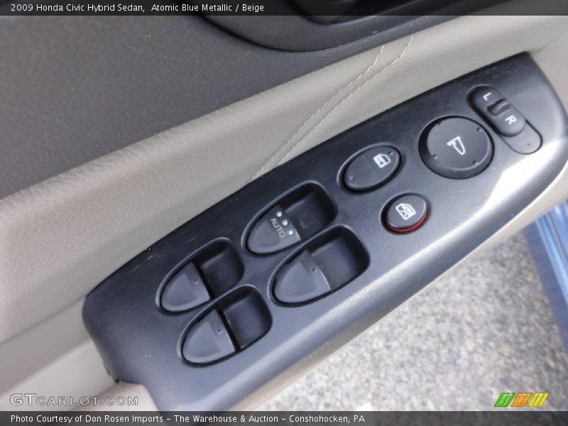 Atomic Blue Metallic / Beige 2009 Honda Civic Hybrid Sedan