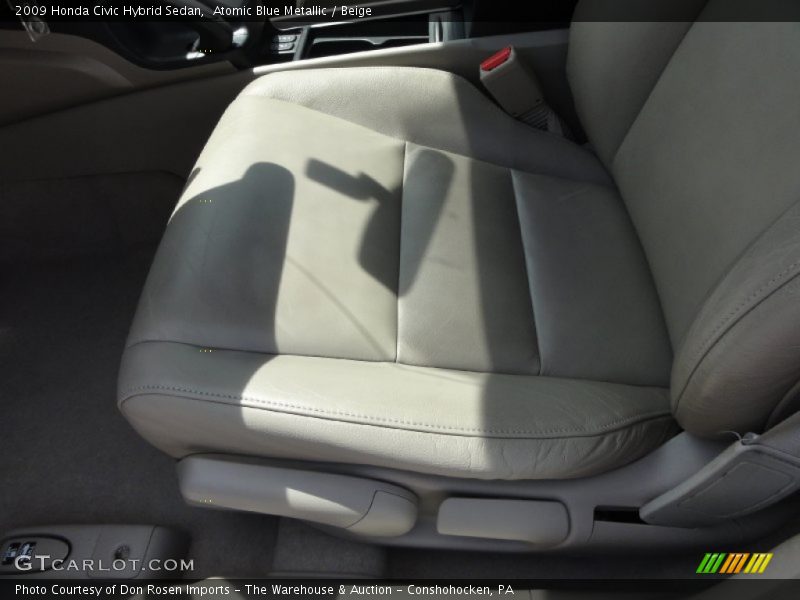 Atomic Blue Metallic / Beige 2009 Honda Civic Hybrid Sedan