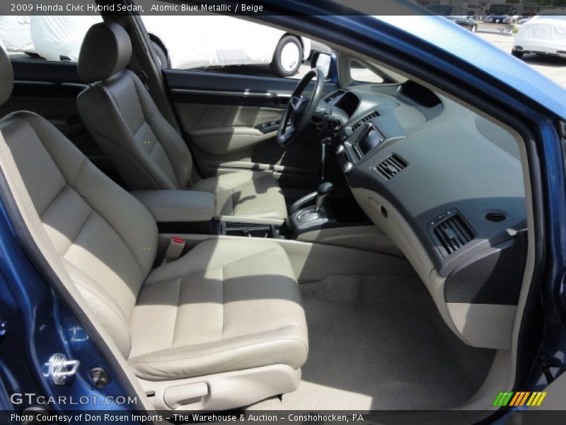 Atomic Blue Metallic / Beige 2009 Honda Civic Hybrid Sedan