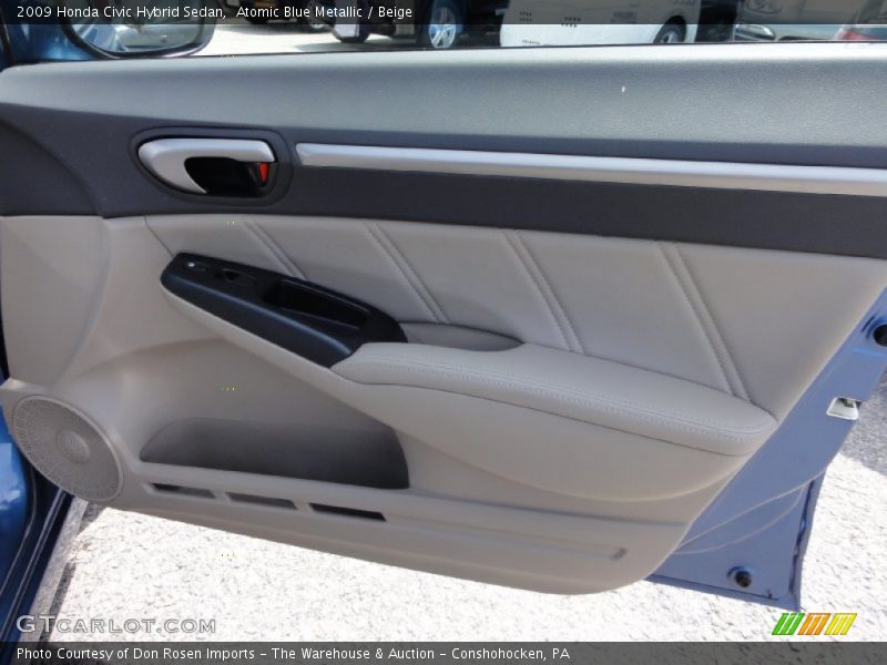Atomic Blue Metallic / Beige 2009 Honda Civic Hybrid Sedan