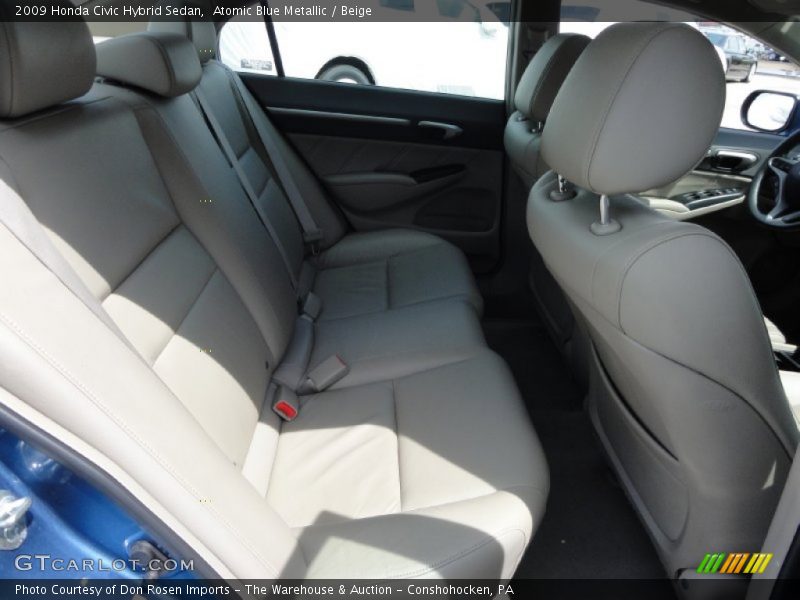 Atomic Blue Metallic / Beige 2009 Honda Civic Hybrid Sedan